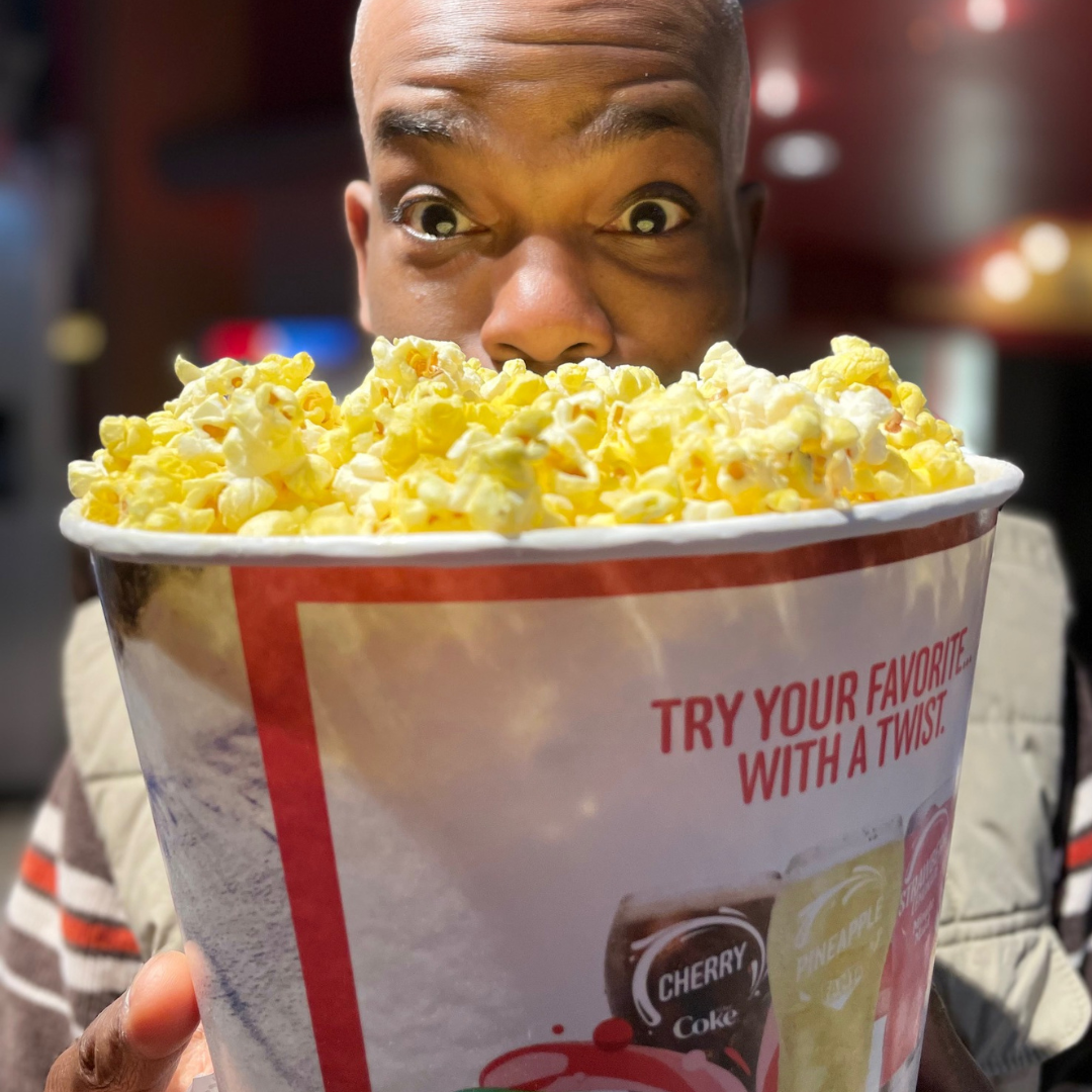 Blind movie date with popcorn of course. Mystery date at AMC Movies in South Jersey.